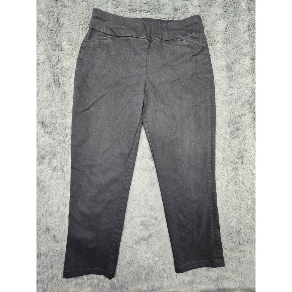 Croft & Barrow The Effortless Stretch Pant Womens 12  Black Pull On Straight